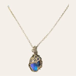 Blue Stone Pendant Necklace